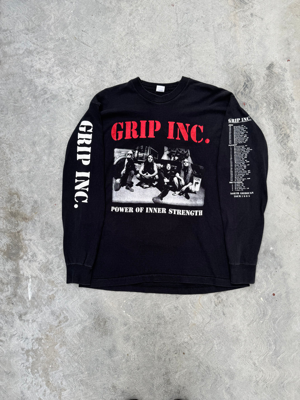 1995 Grip Inc. Longs Sleeve Tour T Shirt