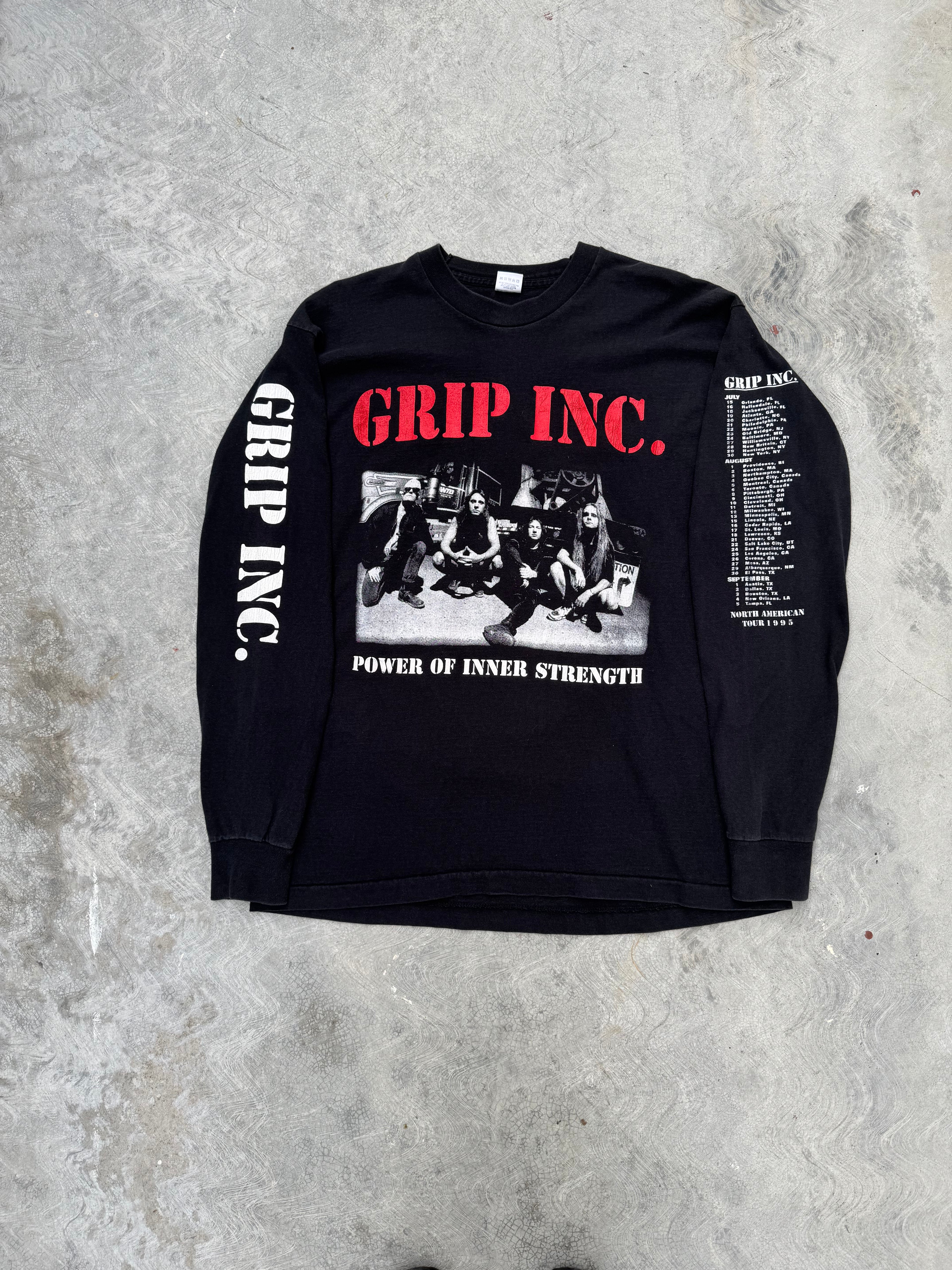 1995 Grip Inc. Longs Sleeve Tour T Shirt