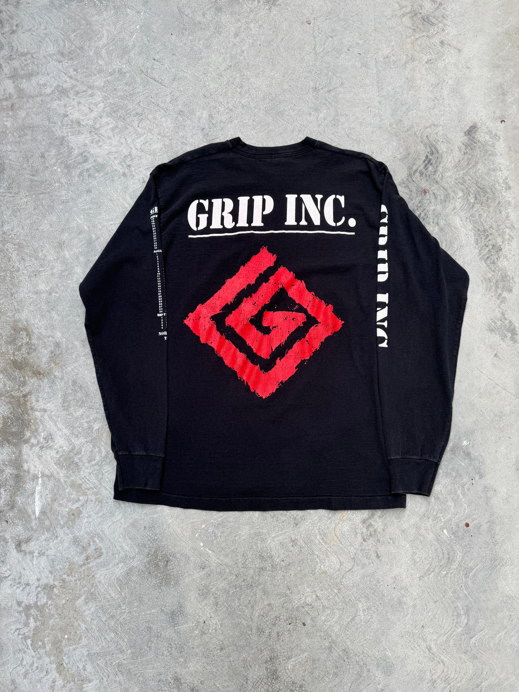 1995 Grip Inc. Longs Sleeve Tour T Shirt