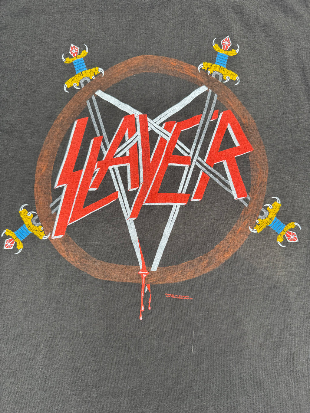 1986-87 Slayer Tour T Shirt