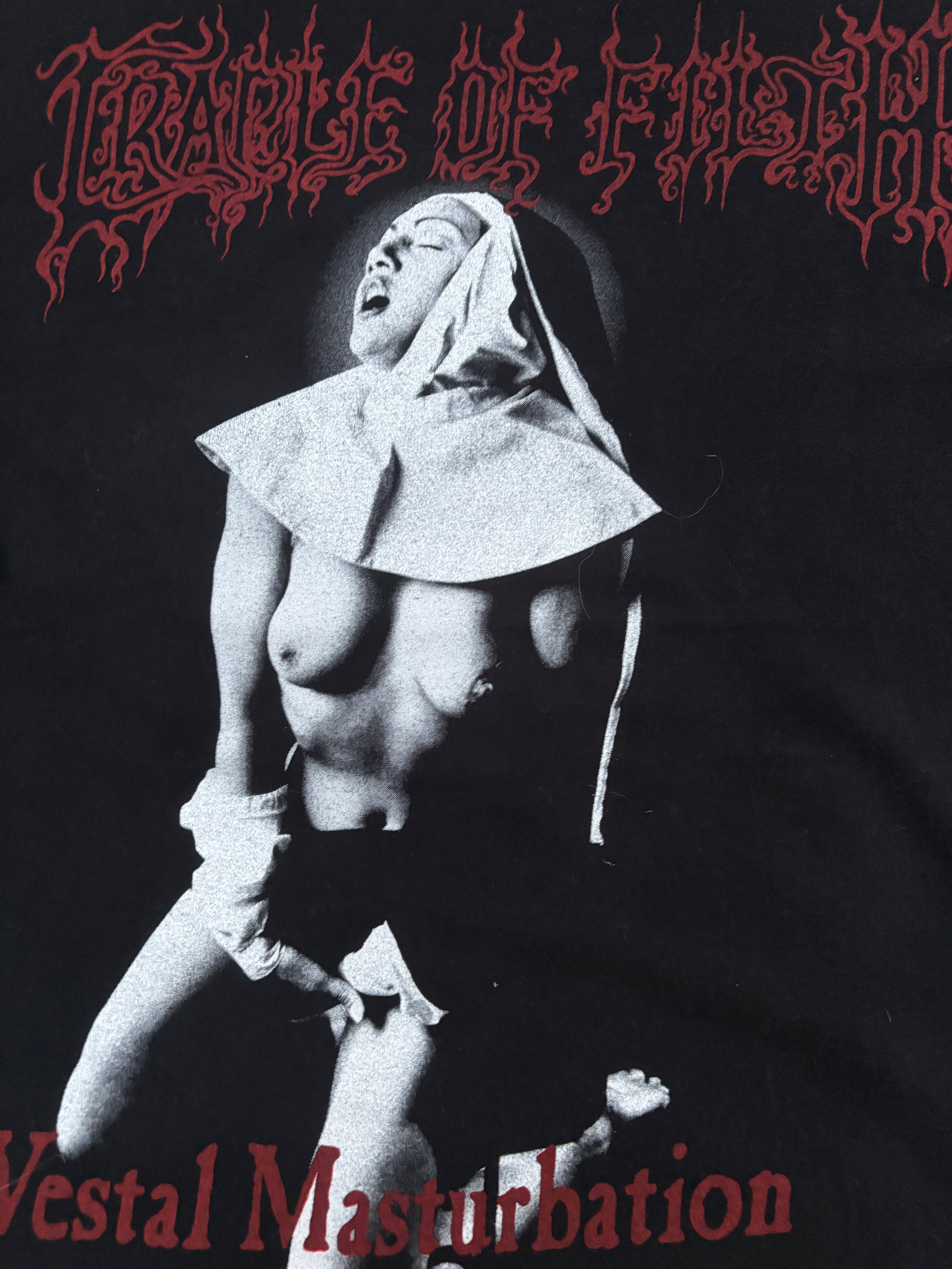 2000s Cradle of Filth Vestal Masterbation T Shirt