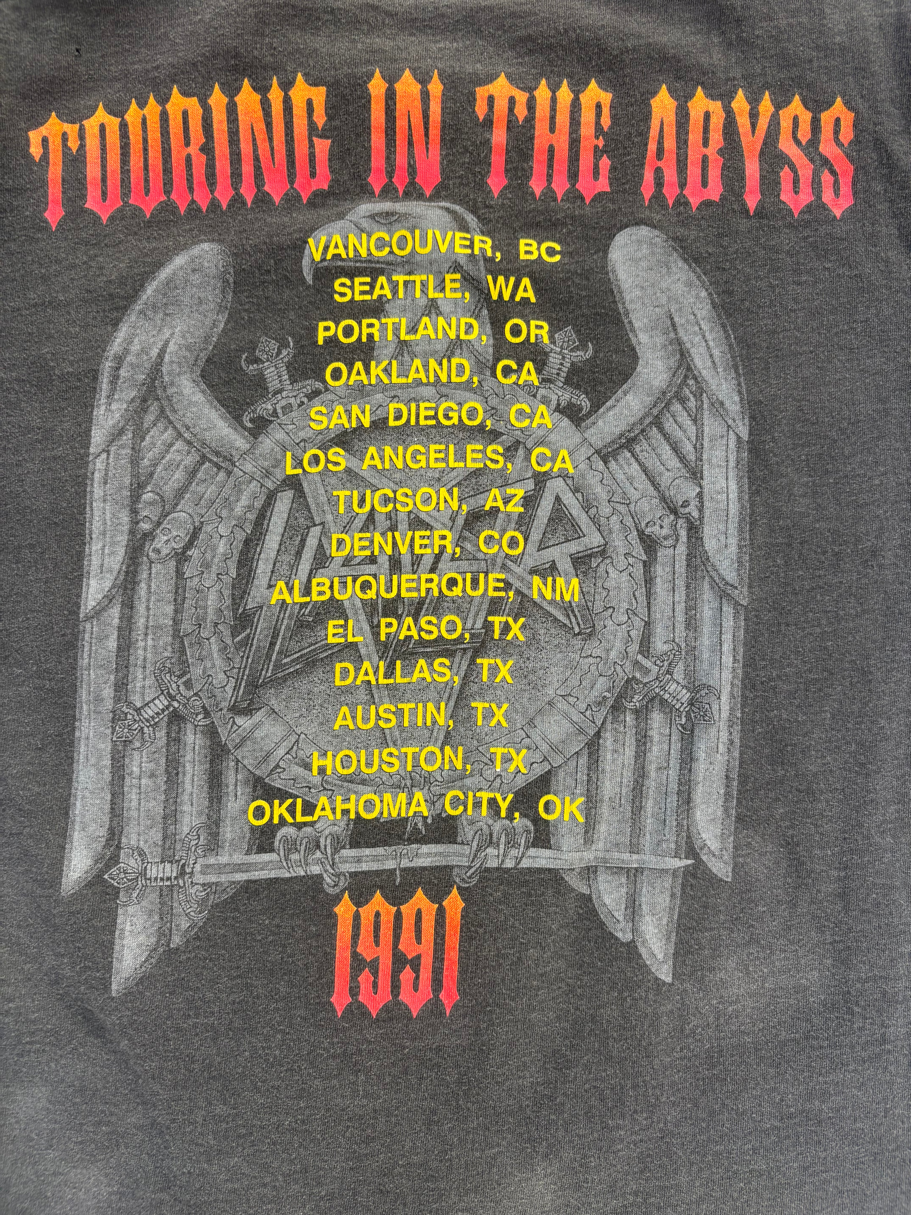 1991 Slayer Tour T Shirt