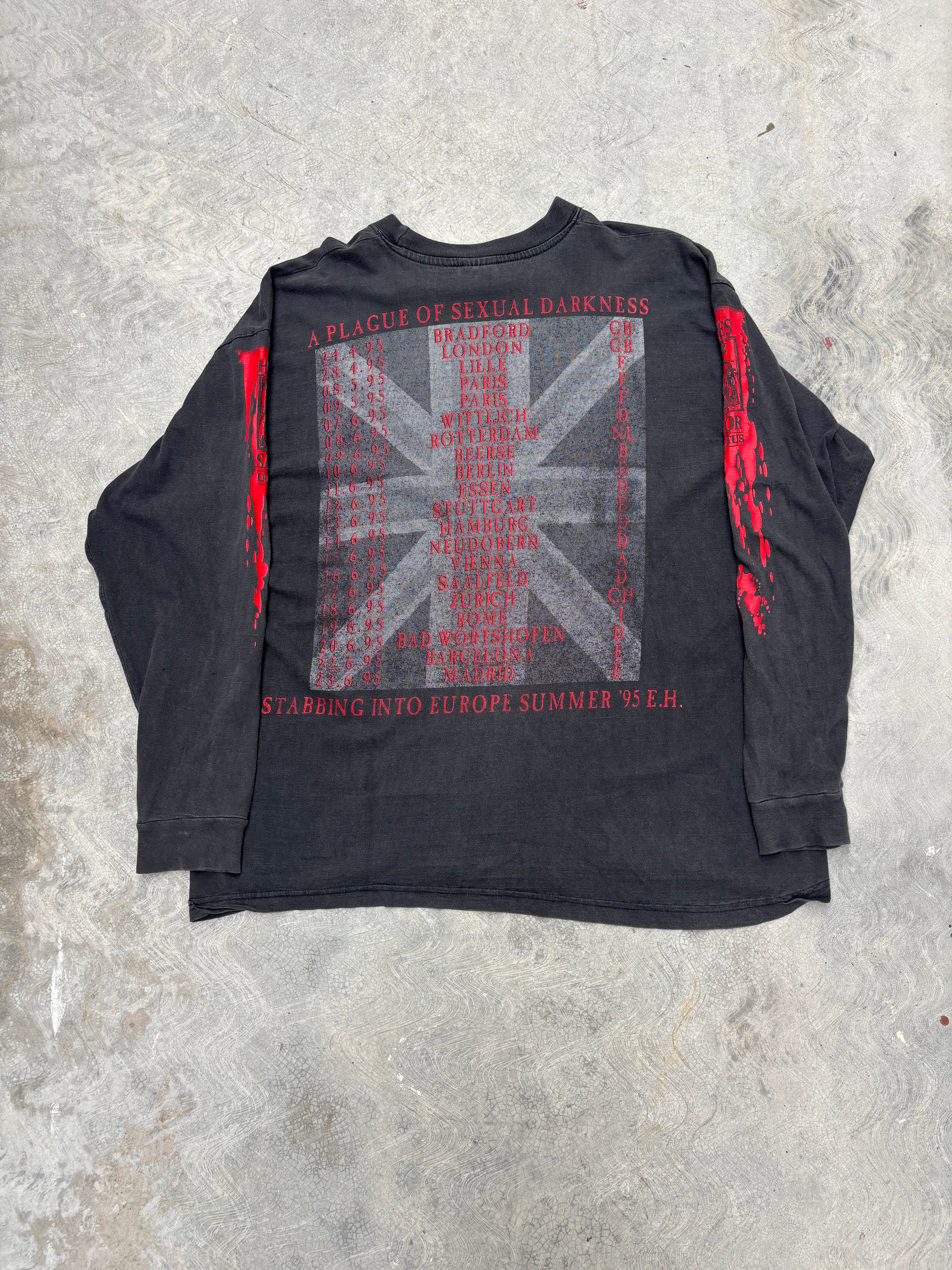 1995 Cradle Of Filth Vestal Masterbation Longsleeve Tour T Shirt