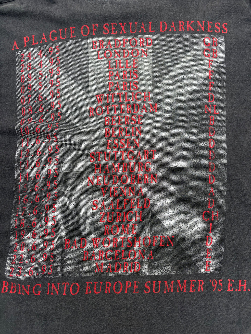 1995 Cradle Of Filth Vestal Masterbation Longsleeve Tour T Shirt