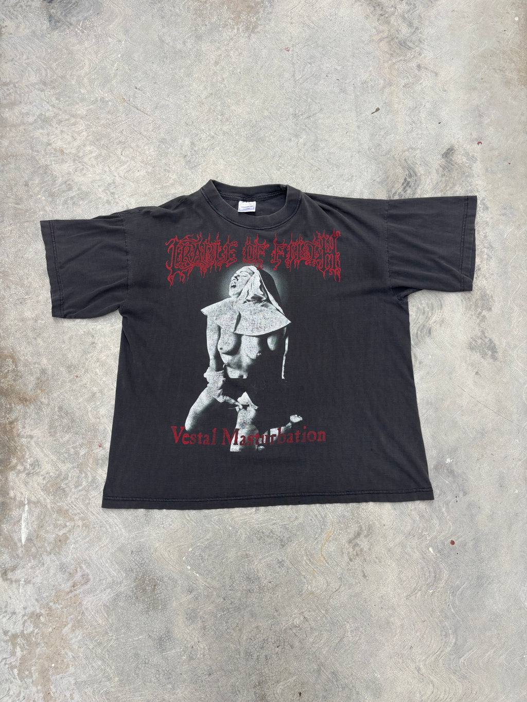 1995 Cradle Of Filth Vestal Masterbation Tour T Shirt