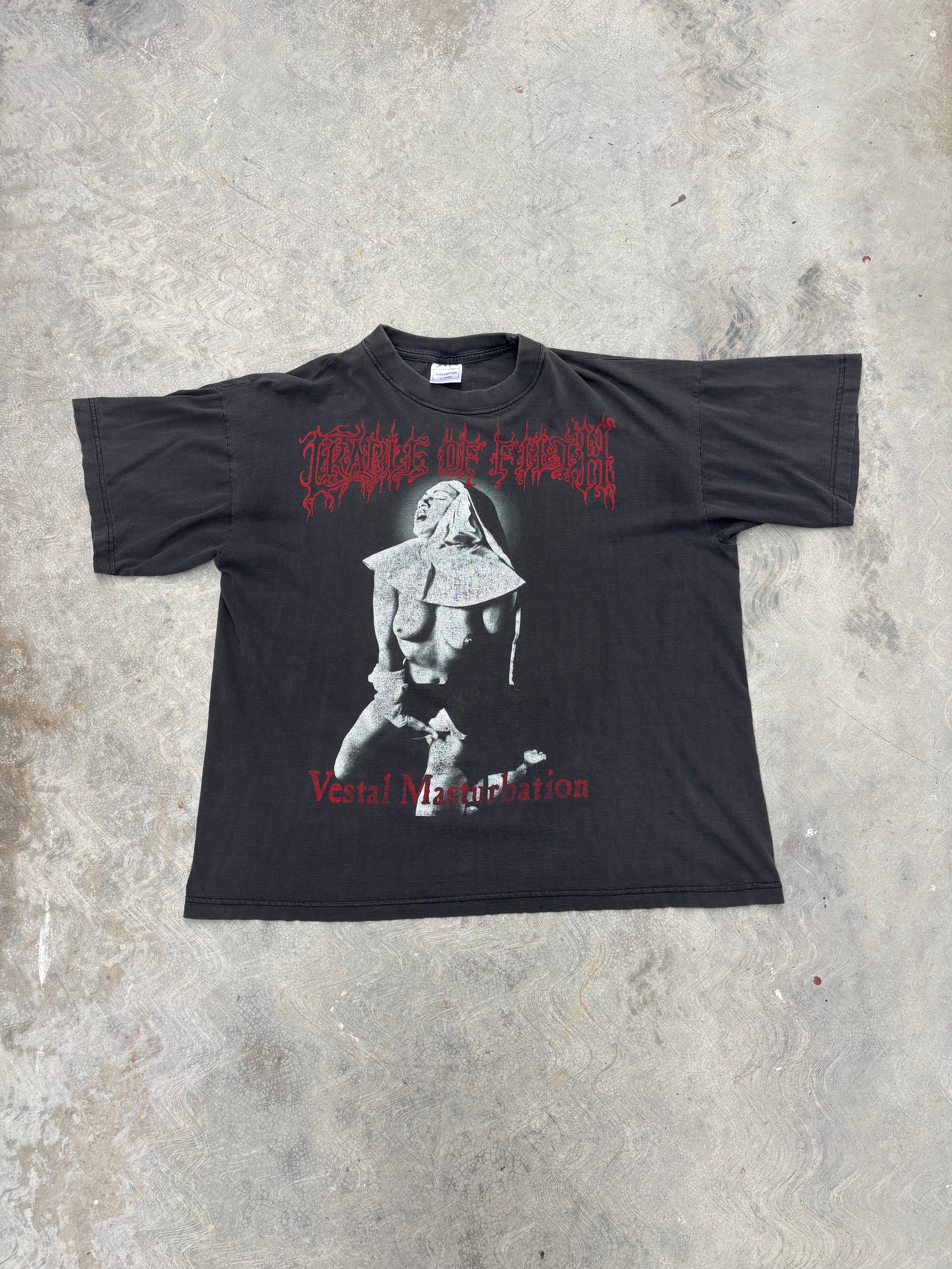 1995 Cradle Of Filth Vestal Masterbation Tour T Shirt