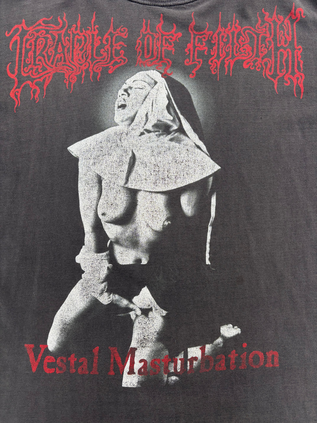 1995 Cradle Of Filth Vestal Masterbation Tour T Shirt