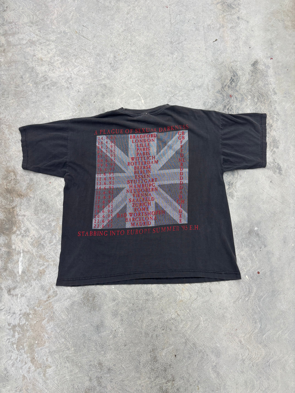 1995 Cradle Of Filth Vestal Masterbation Tour T Shirt