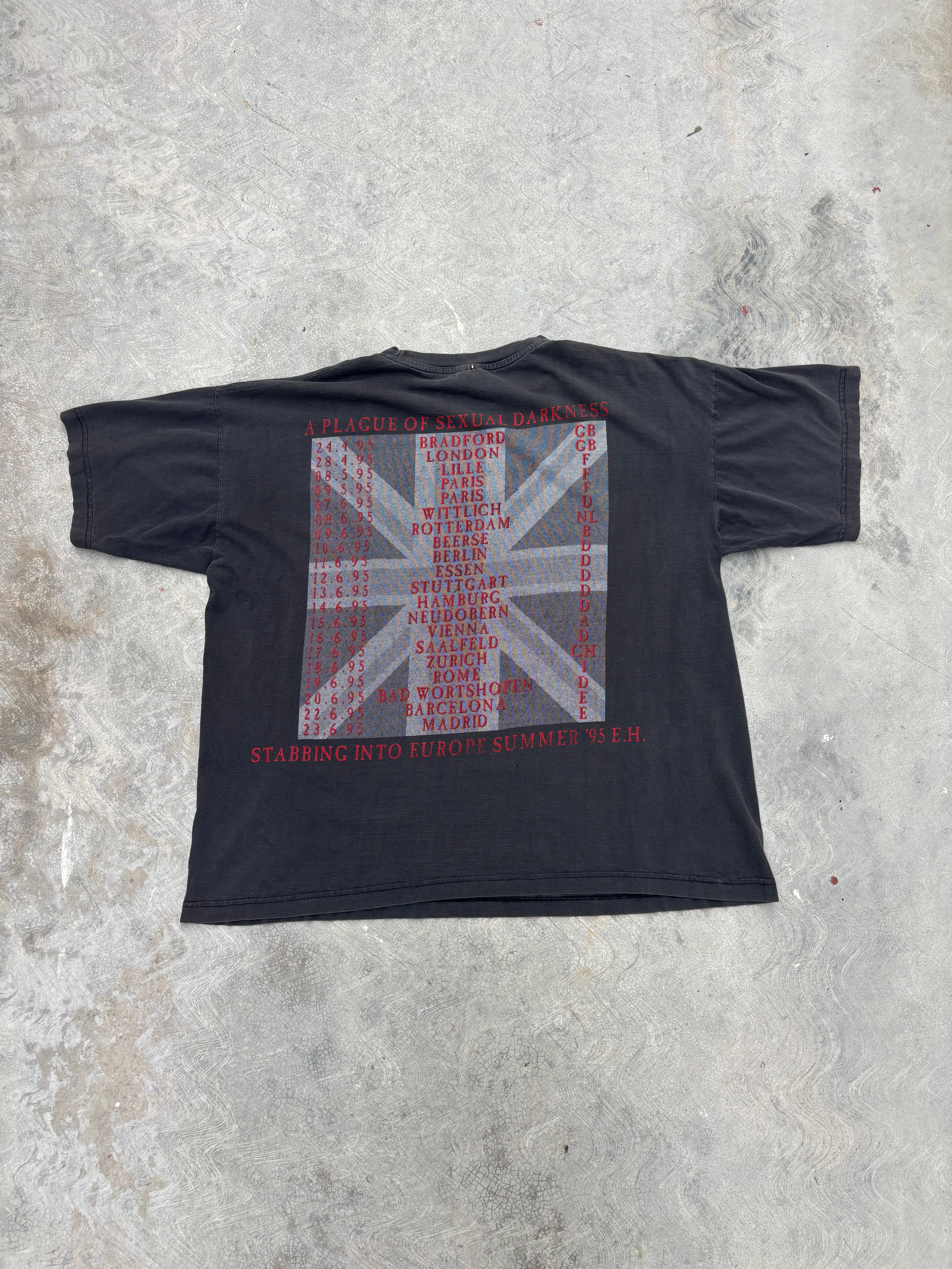 1995 Cradle Of Filth Vestal Masterbation Tour T Shirt