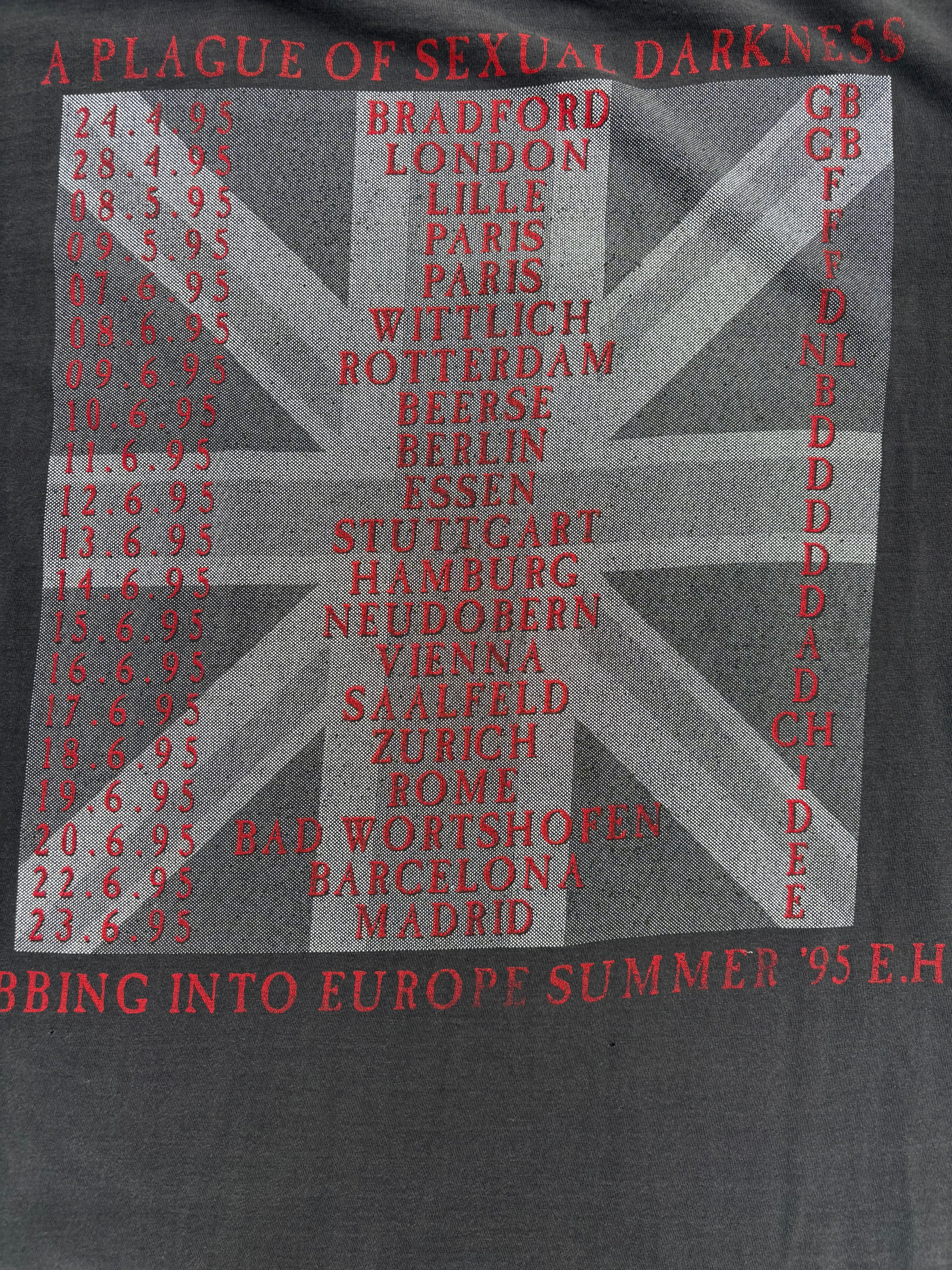 1995 Cradle Of Filth Vestal Masterbation Tour T Shirt