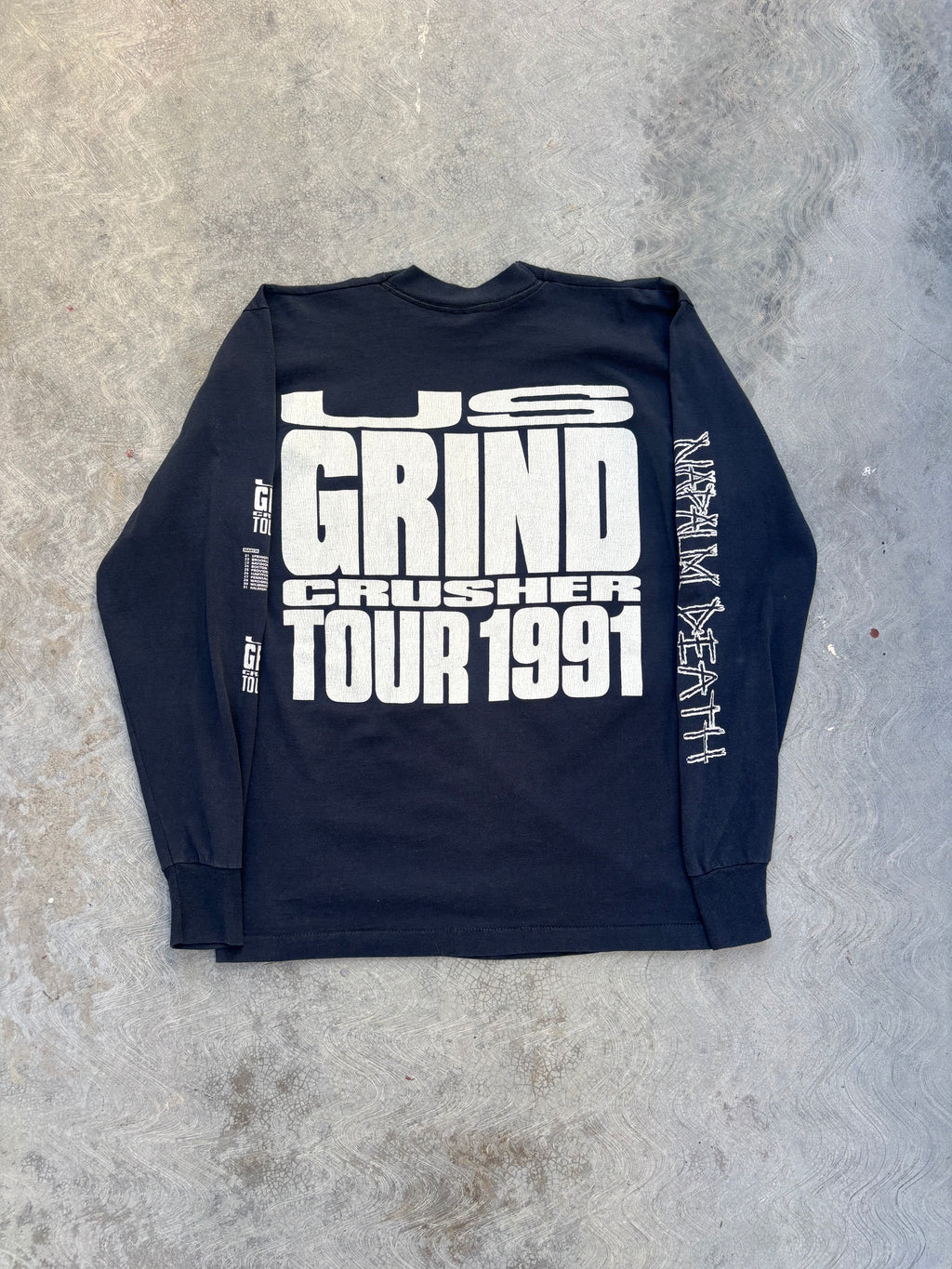 1991 Napalm Death Tour Long Sleeve T Shirt