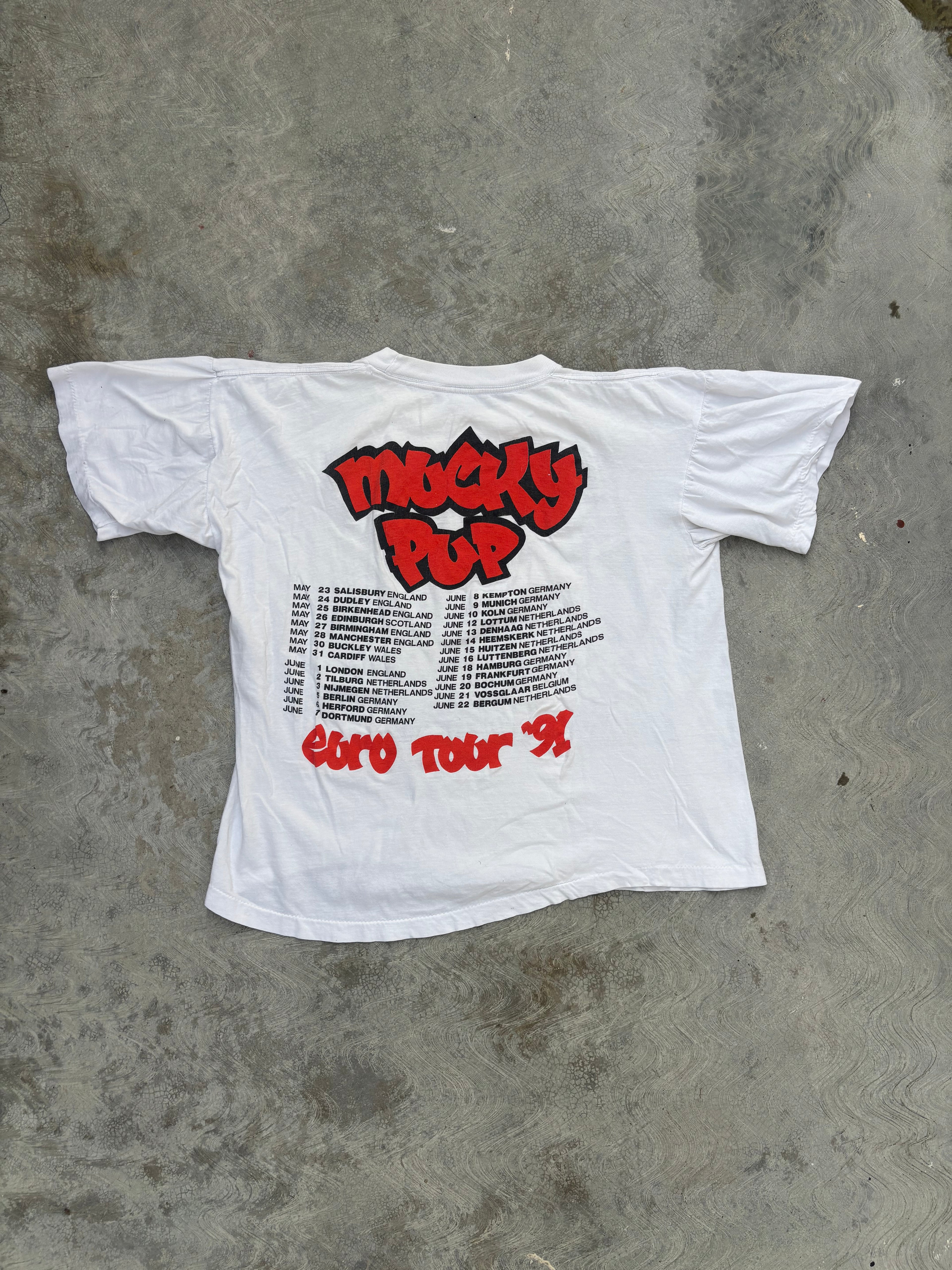 1991 Mucky Pup Tour T Shirt