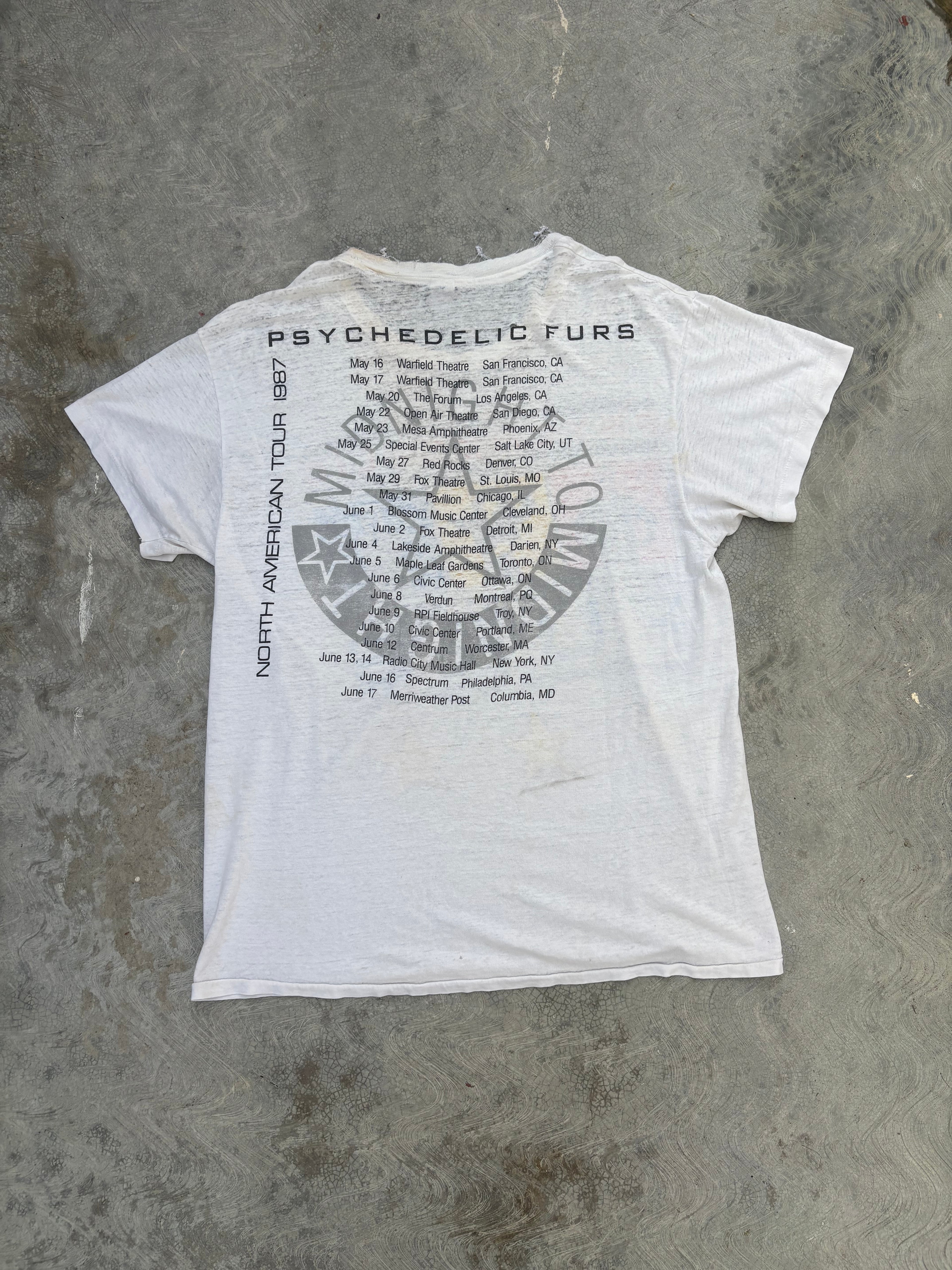1987 Psychedelic Furs Tour T Shirt