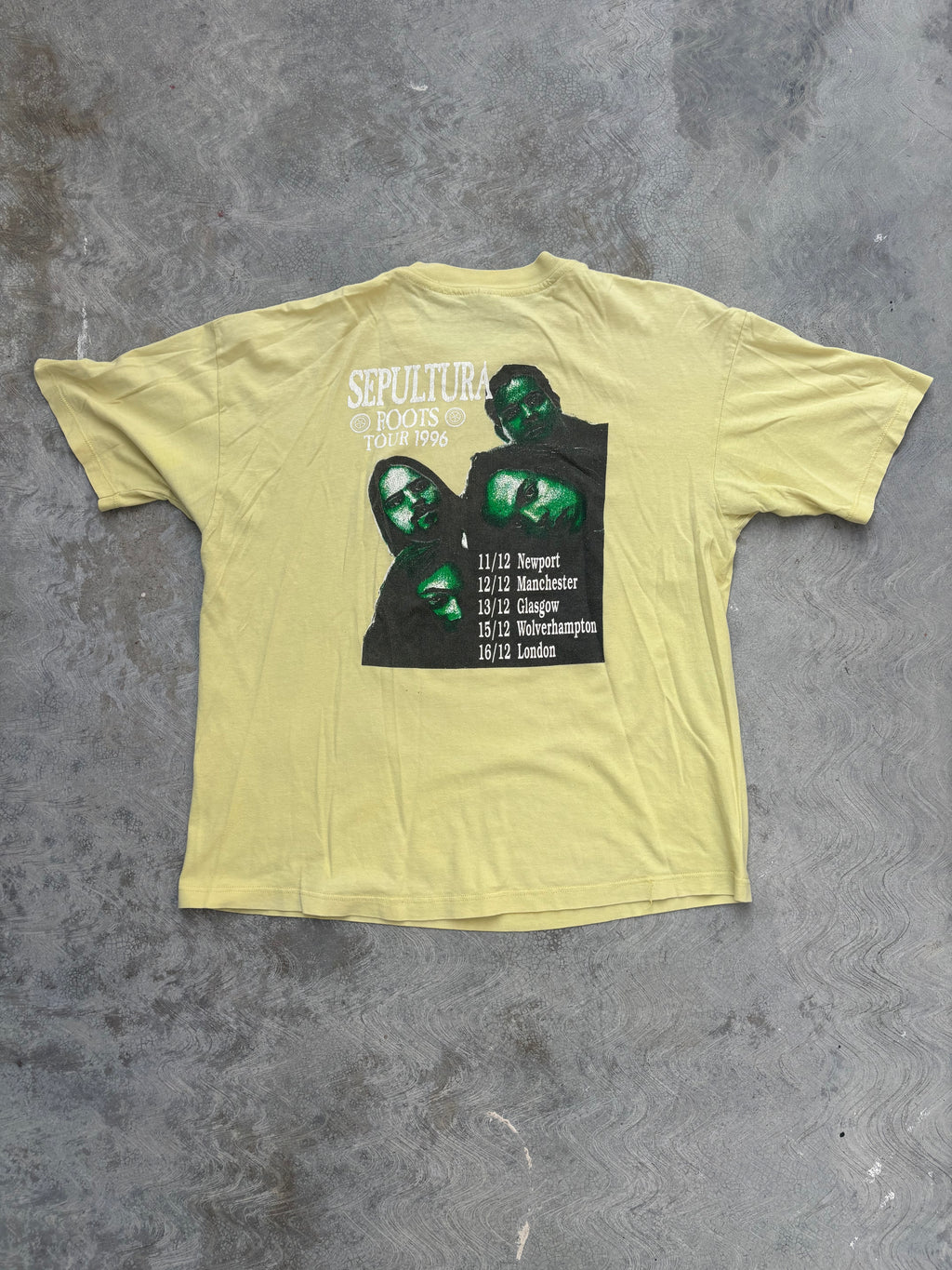 1996 Sepultura Euro Tour T Shirt