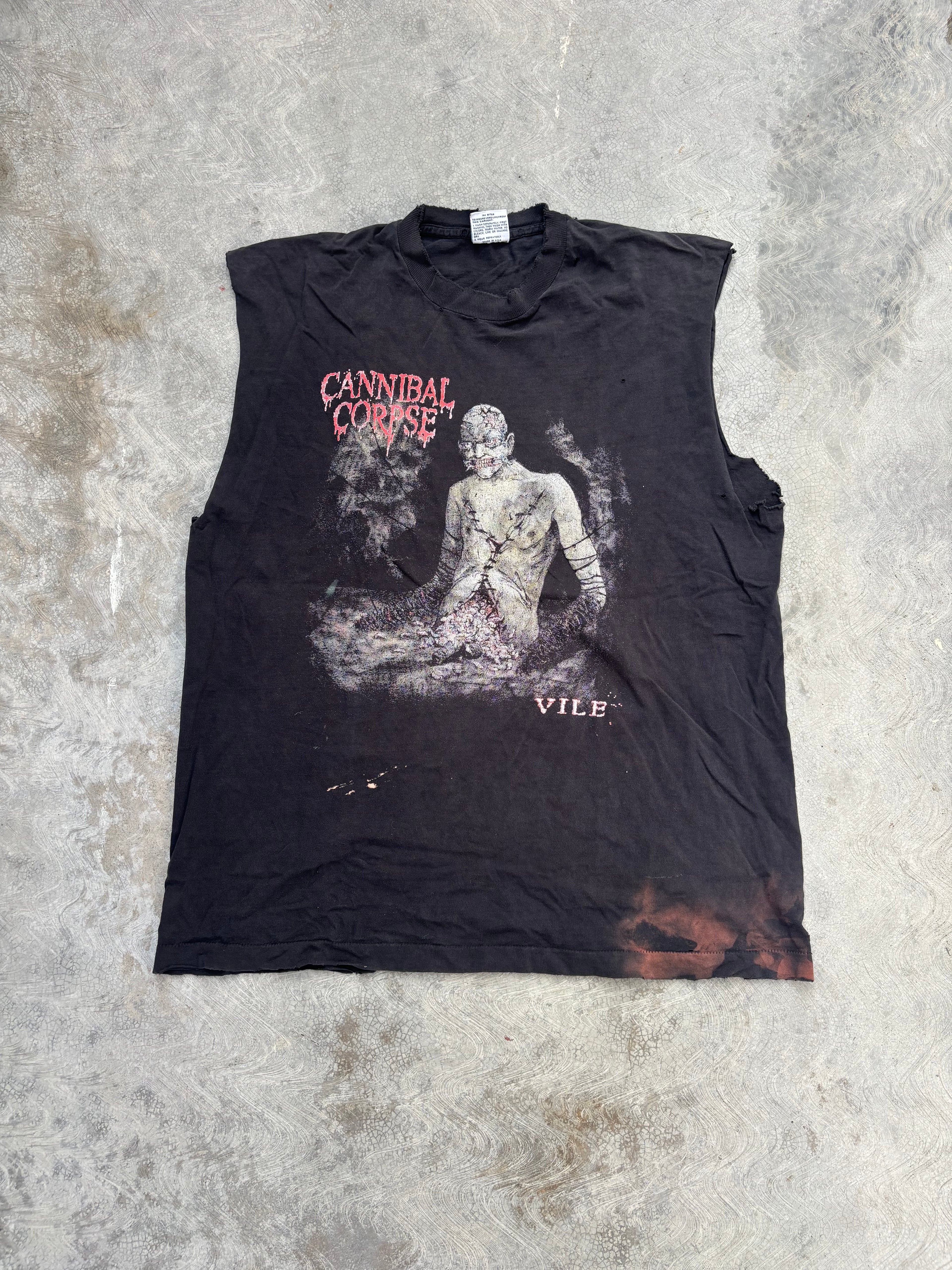 90s Cannibal Corpse Vile Tour Cut Off Shirt