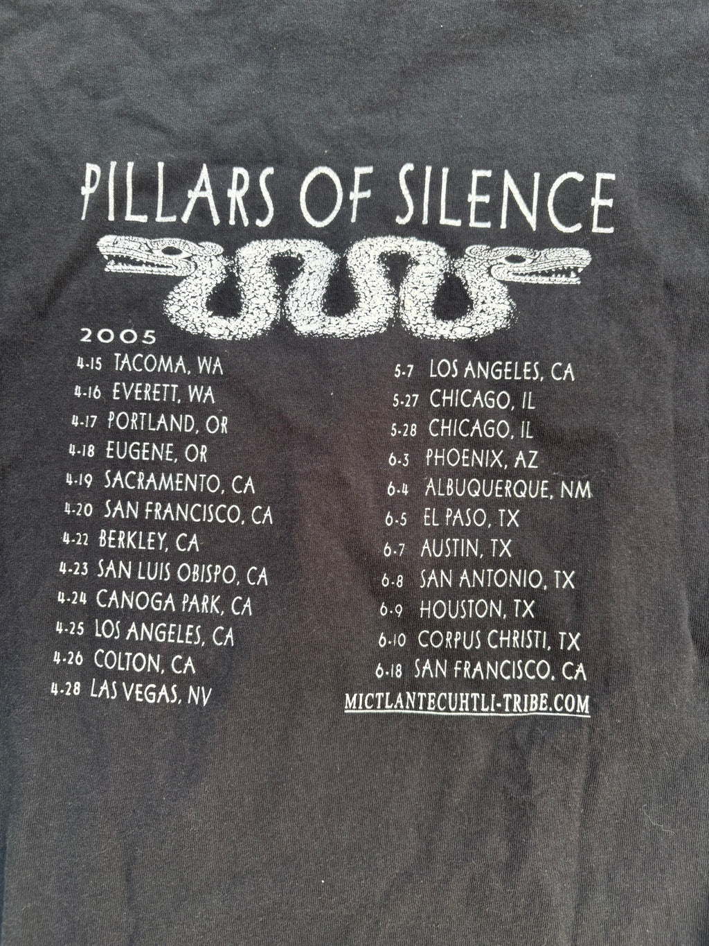 2005 Mictlantecuhtli Tour T Shirt